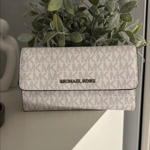 Michael Kors Signature Canvas Large Trifold Wallet